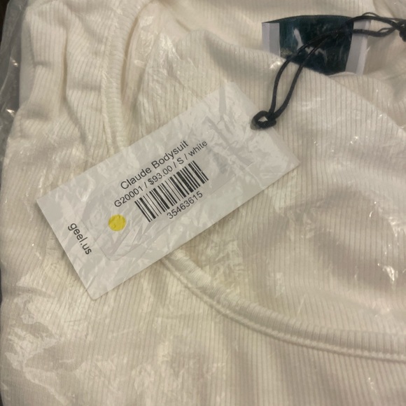 Asymmetrical Premium Micro Ribbed Modal Square Neck Long Sleeve Bodysuit NWOT - Picture 5 of 15